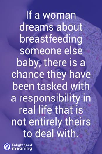 Dreams about breastfeeding someone else baby