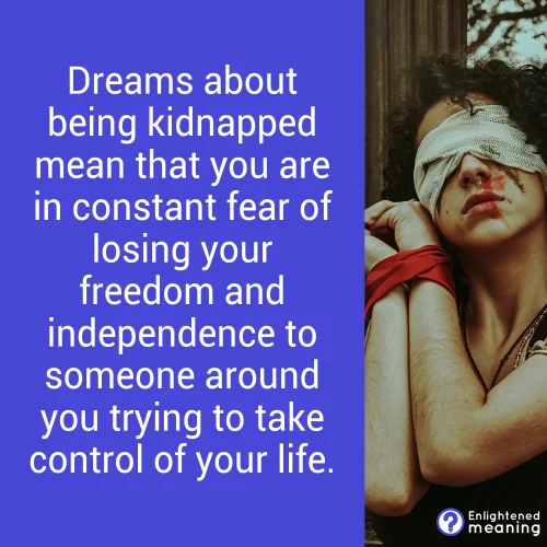 What does it mean to dream about being kidnapped