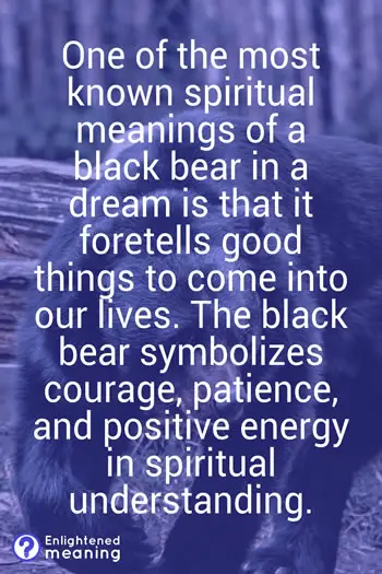 Spiritual meaning of black bear in dreams