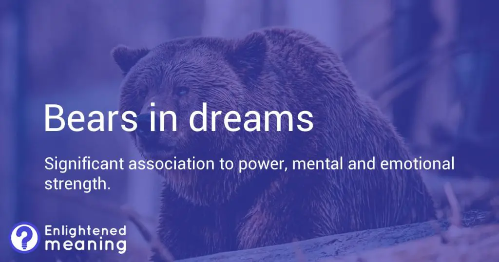 Bears in dreams