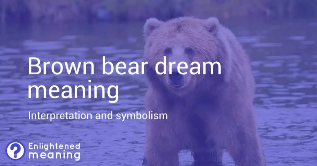 Brown bear dream meaning