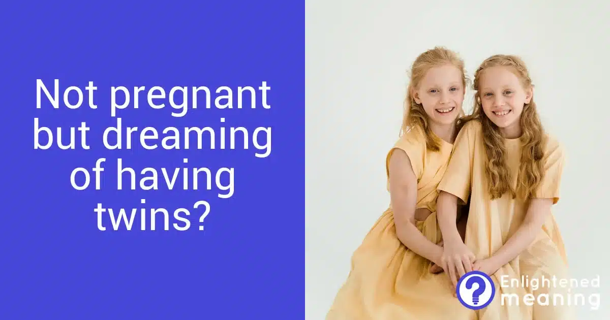 You're not pregnant but dreaming of having twins