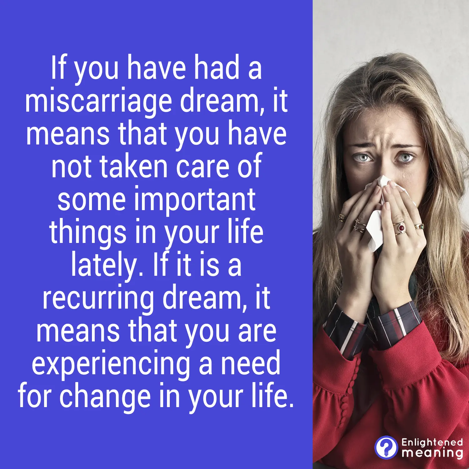 Spiritual meaning of miscarriage in a dream