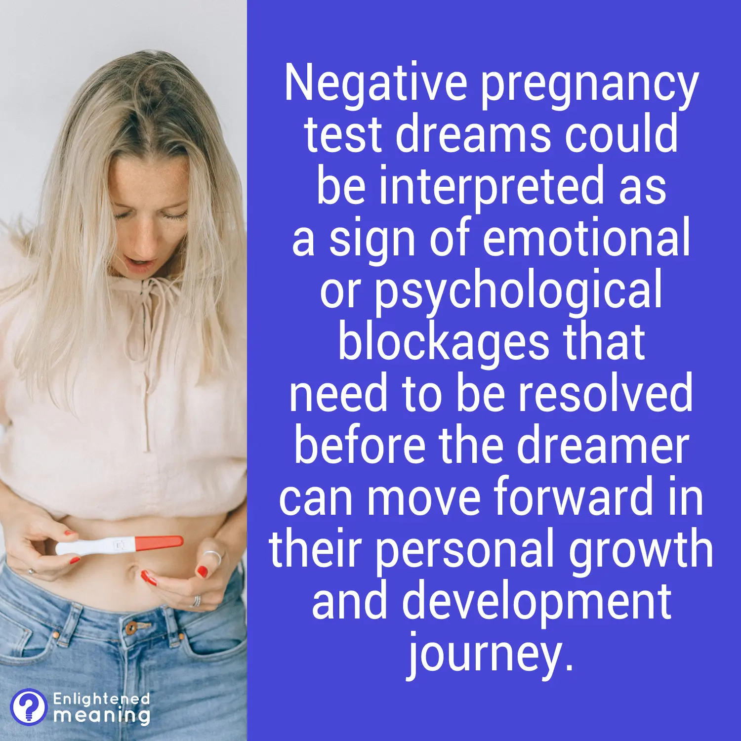 What does it mean when you dream of a negative pregnancy test