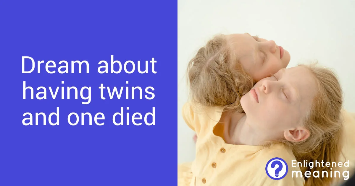 Dream about having twins and one died after birth