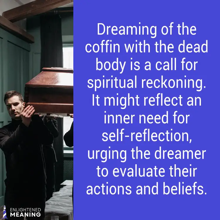 Dreaming of Coffin with Dead Body